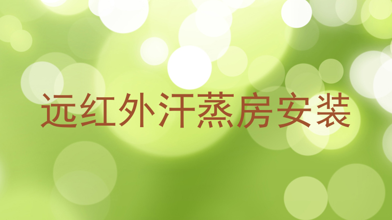 远红外汗蒸房安装