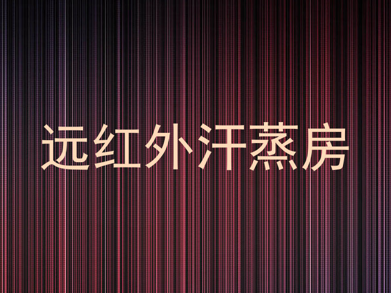 远红外汗蒸房
