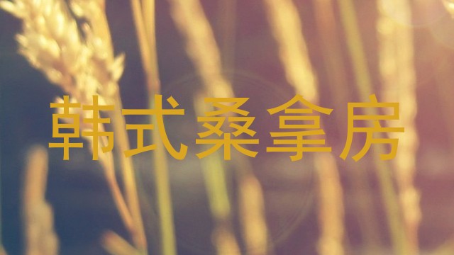 韩式桑拿房