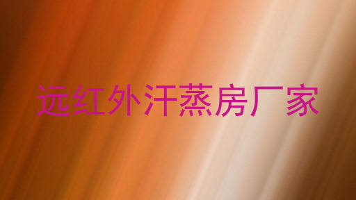 远红外汗蒸房厂家