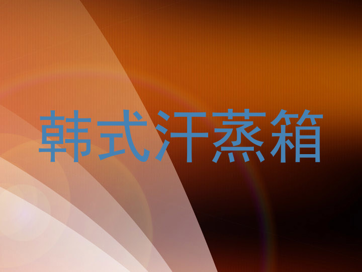韩式汗蒸箱