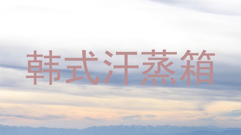 韩式汗蒸箱