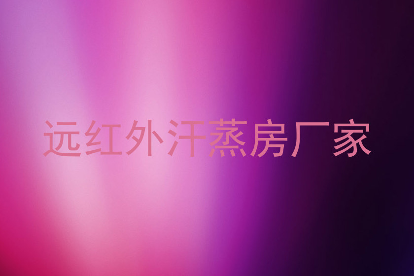 远红外汗蒸房厂家