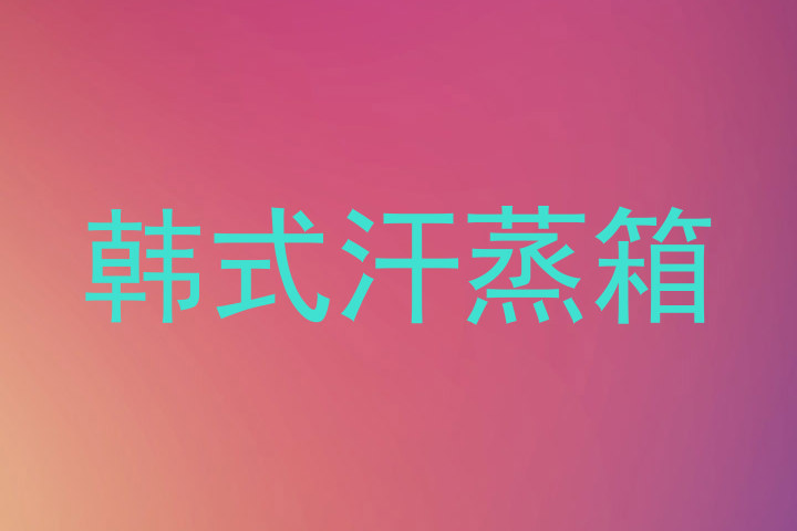 韩式汗蒸箱