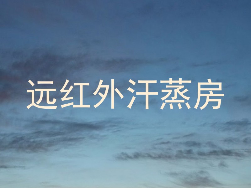 远红外汗蒸房