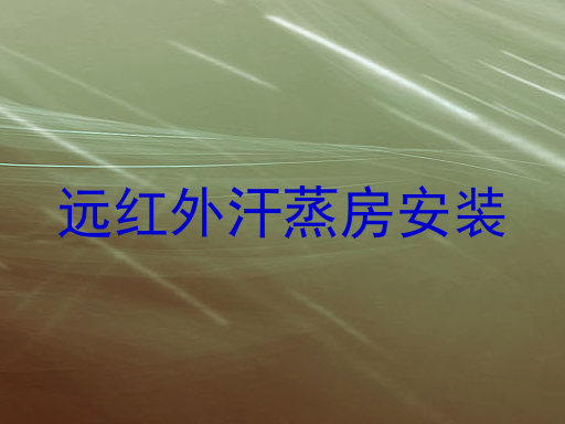 远红外汗蒸房安装