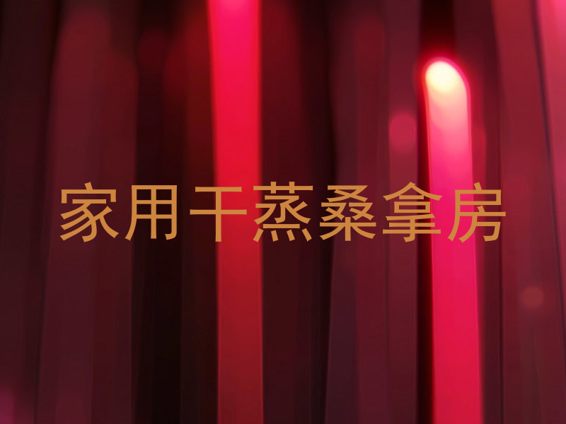 家用干蒸桑拿房