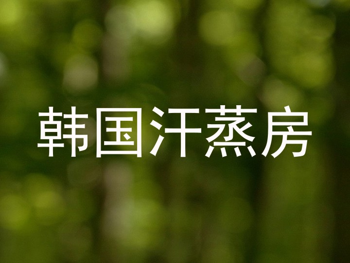 韩国汗蒸房