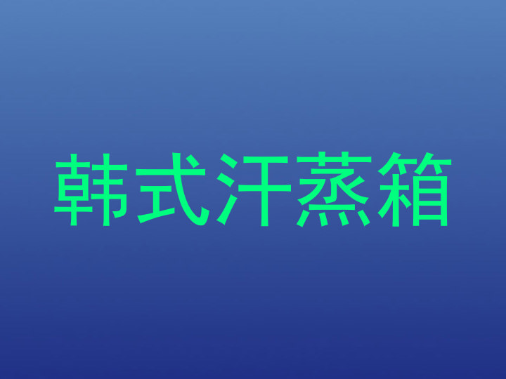 韩式汗蒸箱