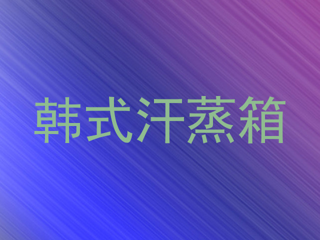 韩式汗蒸箱