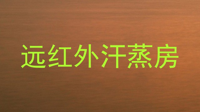 远红外汗蒸房