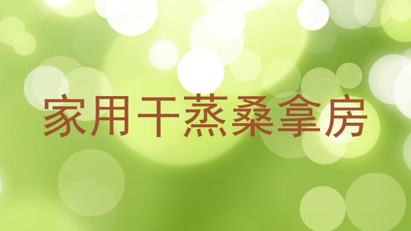 家用干蒸桑拿房