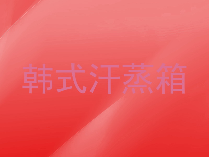 韩式汗蒸箱