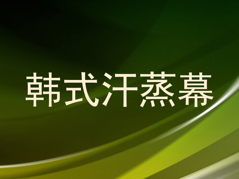 韩式汗蒸幕