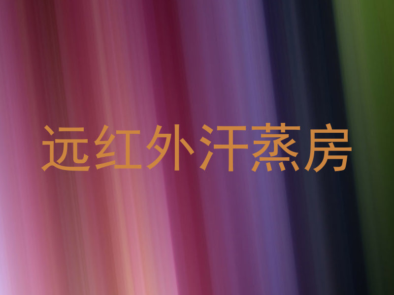 远红外汗蒸房