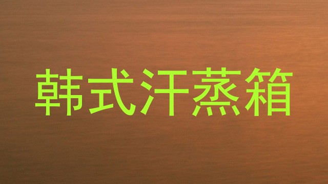 韩式汗蒸箱