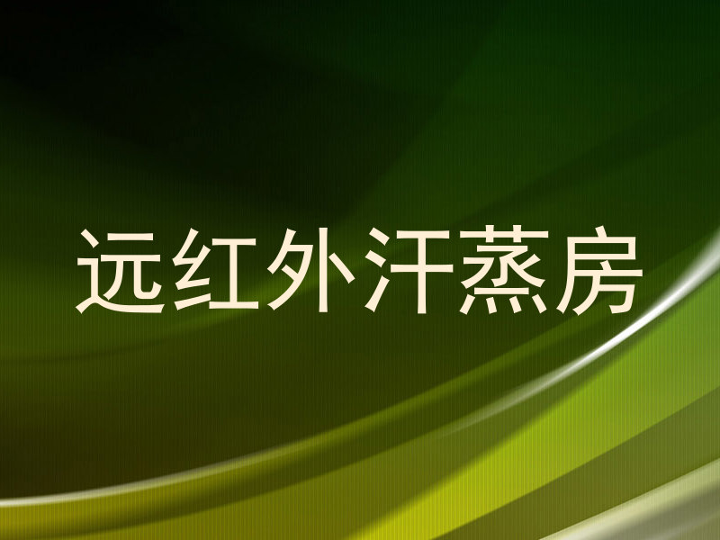 远红外汗蒸房