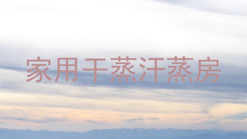 家用干蒸汗蒸房