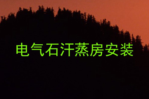 电气石汗蒸房安装