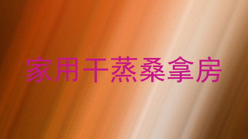 家用干蒸桑拿房
