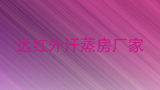 远红外汗蒸房厂家