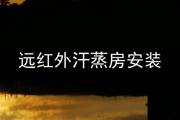 远红外汗蒸房安装