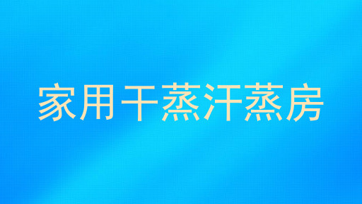 家用干蒸汗蒸房