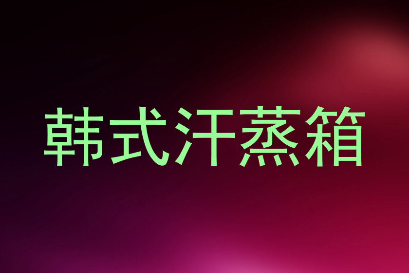 韩式汗蒸箱