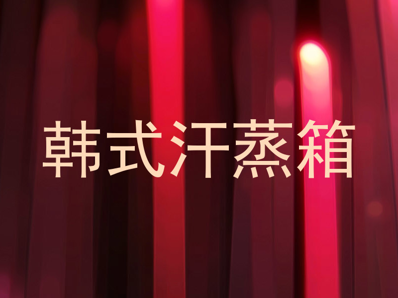 韩式汗蒸箱