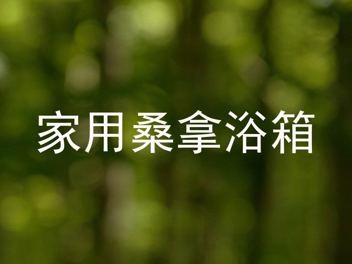 家用桑拿浴箱