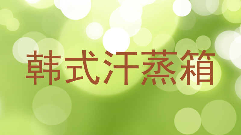 韩式汗蒸箱