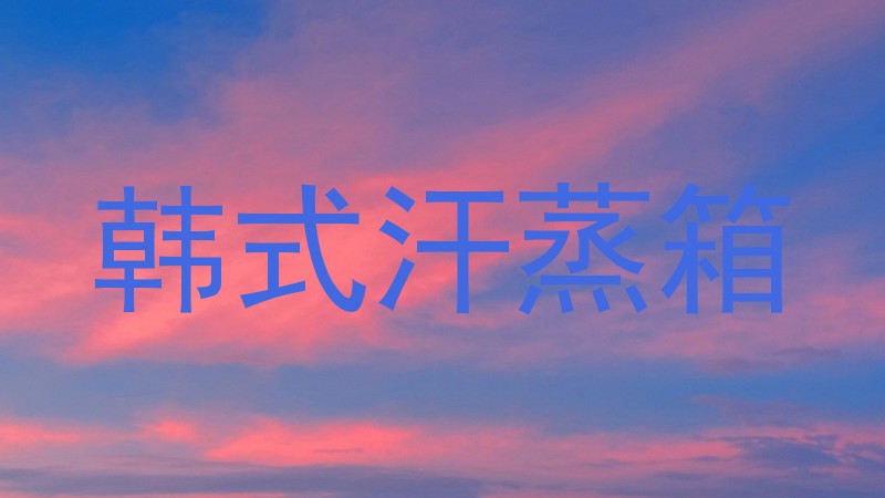 韩式汗蒸箱