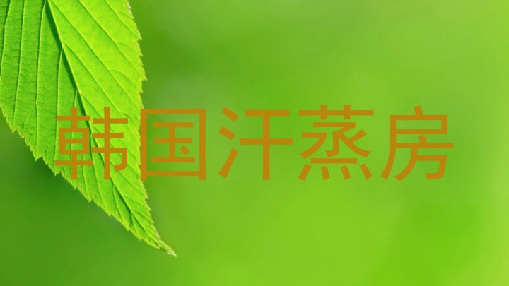 韩国汗蒸房