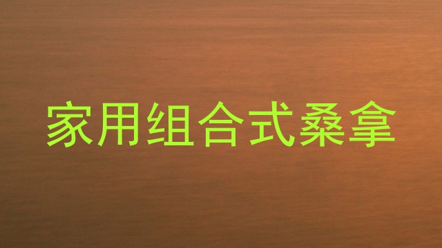 家用组合式桑拿