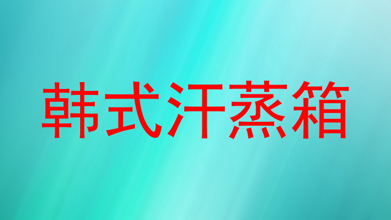韩式汗蒸箱