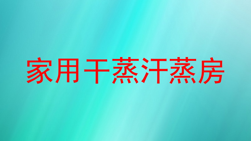 家用干蒸汗蒸房