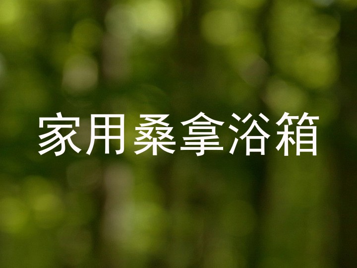 家用桑拿浴箱