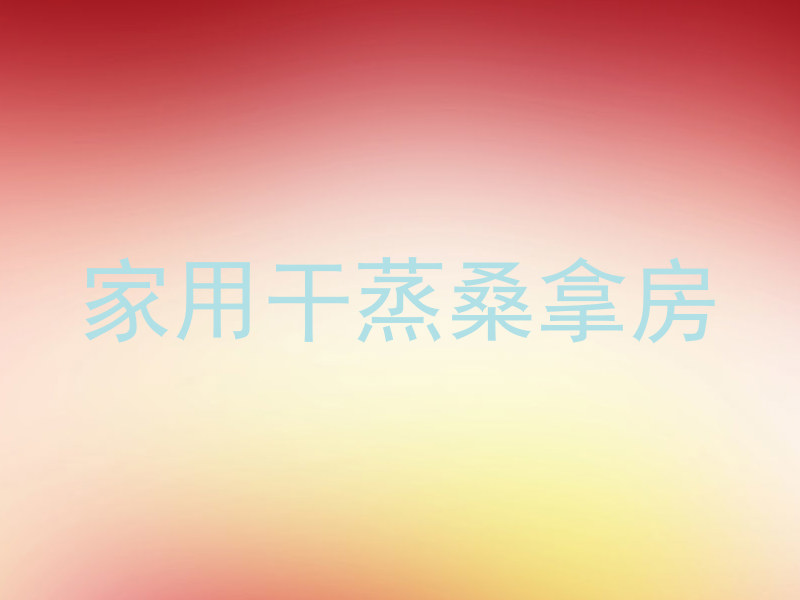 家用干蒸桑拿房