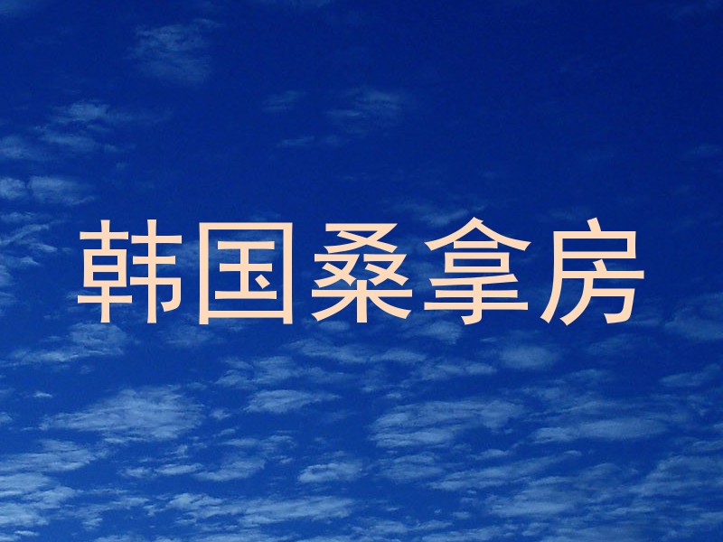 韩国桑拿房