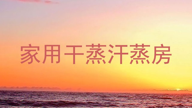 家用干蒸汗蒸房