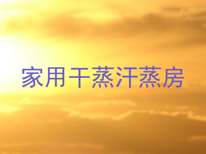 家用干蒸汗蒸房