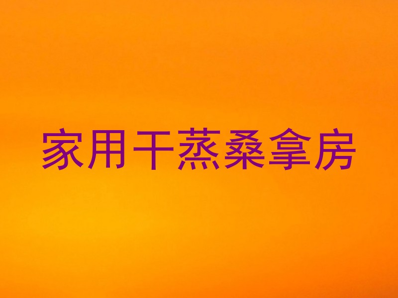 家用干蒸桑拿房