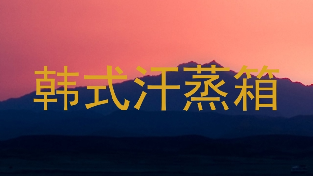 韩式汗蒸箱
