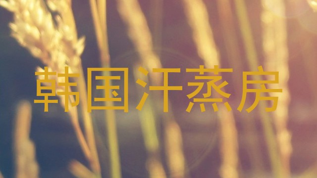 韩国汗蒸房