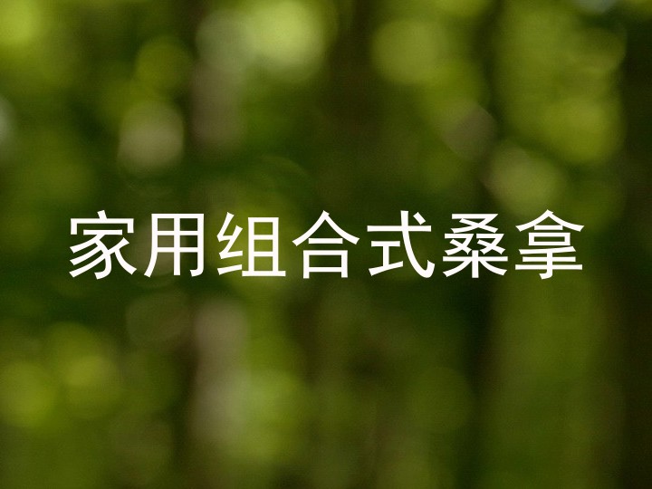 家用组合式桑拿