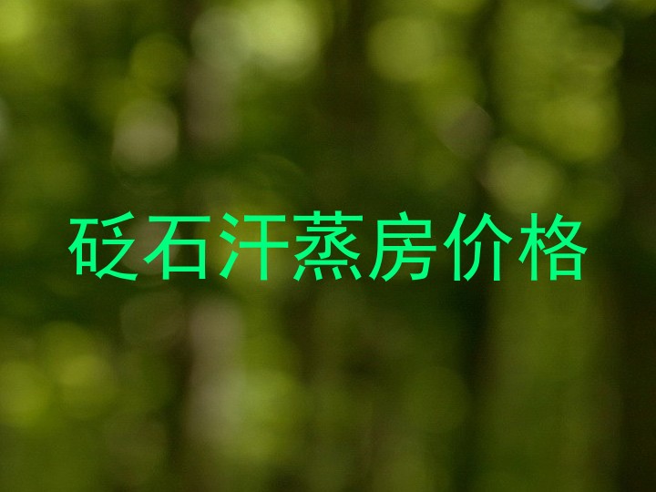 砭石汗蒸房价格