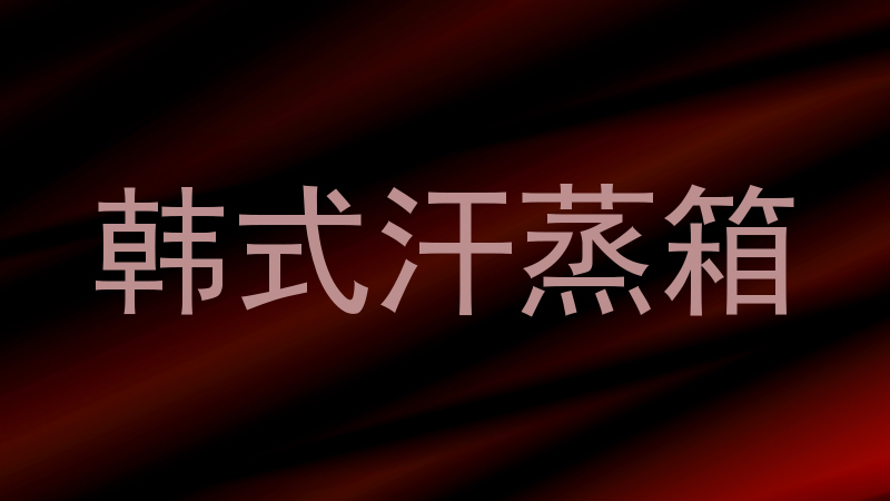 韩式汗蒸箱