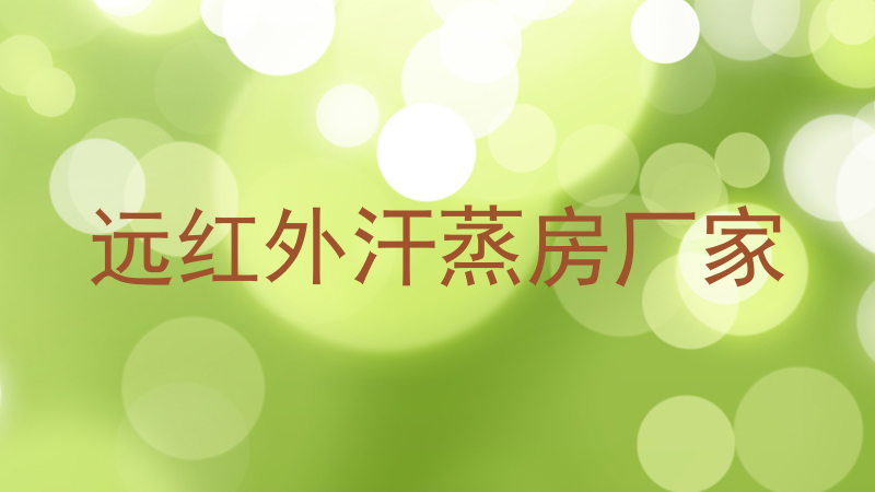 远红外汗蒸房厂家