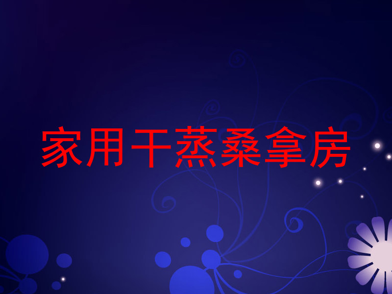 家用干蒸桑拿房