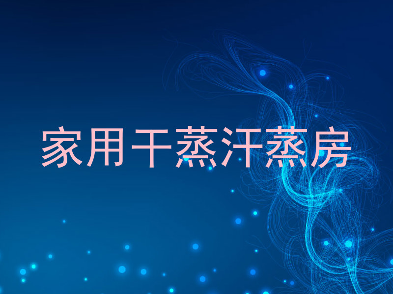 家用干蒸汗蒸房